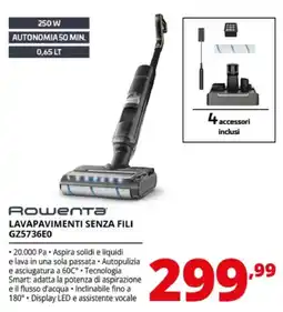 Comet Rowenta lavapavimenti senza fili GZ5736E0 offerta