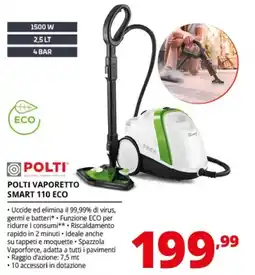 Comet Polti Vaporetto Smart 110 Eco offerta
