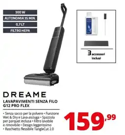 Comet Dreame lavapavimenti senza filo G12 Pro Flex offerta