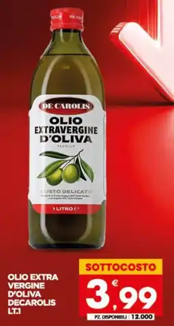 Despar Sicilia Olio extra vergine d'oliva decarolis offerta
