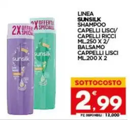 Despar Sicilia Sunsilk shampoo capelli lisci/capelli ricci offerta