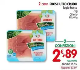 D'Ambros Prosciutto crudo Taglio fresco Citterio offerta