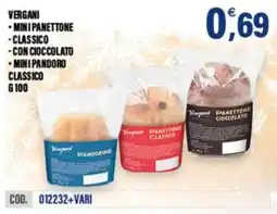 Adhoc Vergani mini panettone classico con cioccolato mini pandoro classico offerta