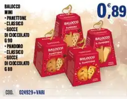 Adhoc Balocco mini panettone classico gocce di cioccolato offerta