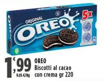 Rossotono Carrefour Oreo biscotti al cacao con crema offerta