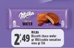 Rossotono Carrefour Milka Biscotti choco wafer/cookie sensation oreo offerta