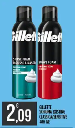Netto Supermercati Gillette schiuma existing classica/sensitive offerta