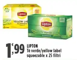 Rossotono Carrefour Lipton Tè verde/yellow label offerta