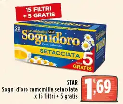 Rossotono Carrefour Sogni d'oro camomilla setacciata offerta