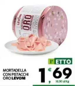 Despar Sicilia Mortadella con pistacchi oro Levoni offerta