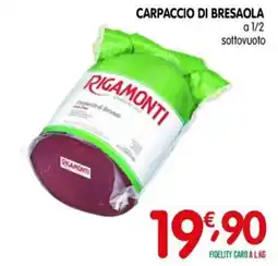 D'Ambros Carpaccio di bresaola Rigamonti offerta