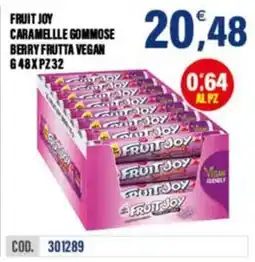 Adhoc Fruit Joy caramelle gommoso berry frutta vegan offerta