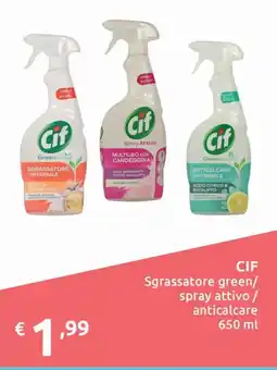Smoll Cif Sgrassatore green/ spray attivo / anticalcare offerta