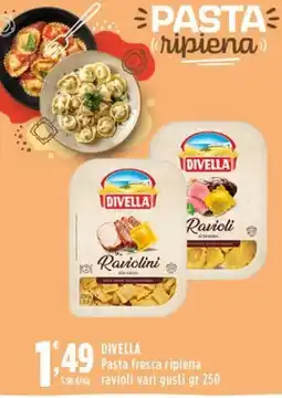 Rossotono Carrefour Divella pasta fresca ripiena ravioli vari gusti offerta