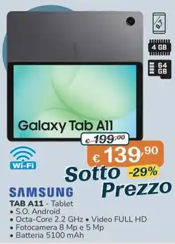 Al Pentolone Samsung Galaxy Tab A11 offerta