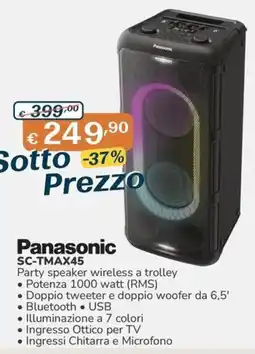 Al Pentolone Panasonic SC-TMAX45 Party speaker wireless a trolley offerta