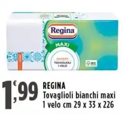 Rossotono Carrefour Regina Tovaglioli bianchi maxi offerta
