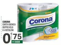 Tutto Risparmio Cash&Carry Corona carta igienica doppio velo offerta