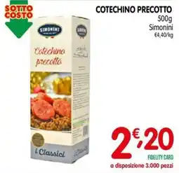 D'Ambros Cotechino precotto Simonini offerta