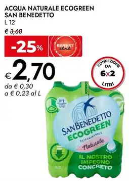 Bennet Acqua naturale Ecogreen San Benedetto offerta