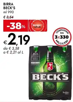Bennet Birra Beck's offerta