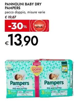 Bennet Pannolini baby dry Pampers offerta