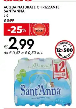 Bennet Acqua naturale o frizzante Sant'Anna offerta