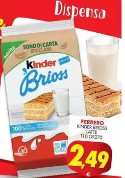 Mazzeo Giocattoli Kinder Brioss Latte offerta
