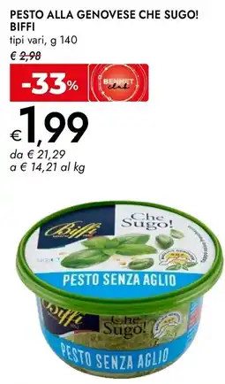 Bennet Pesto alla genovese che sugo! Biffi offerta