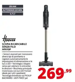 Comet Hoover scopa ricaricabile senza filo HF610P offerta