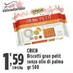 Rossotono Carrefour Crich biscotti gran petit offerta