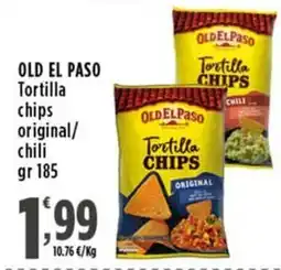 Rossotono Carrefour Old El Paso Tortilla Chips Original offerta