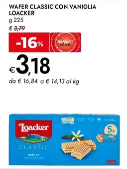 Bennet Wafer classic con vaniglia Loacker offerta