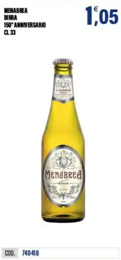 Adhoc Menabrea birra 150° anniversario offerta