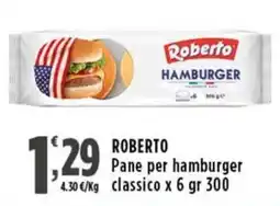 Rossotono Carrefour Roberto Pane per hamburger classico offerta