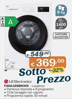Al Pentolone LG Electronics F4NA10S8NWK - Lavatrice offerta