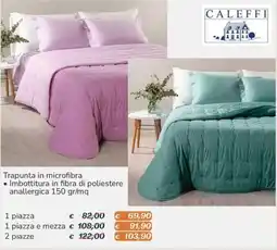 Al Pentolone Trapunta in microfibra Caleffi offerta