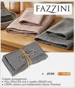 Al Pentolone FAZZINI Coppia asciugamani offerta