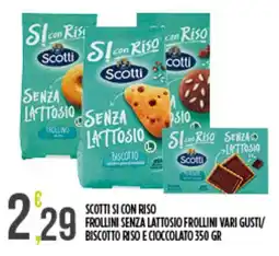 Netto Supermercati Scotti si con riso frollini senza lattosio offerta
