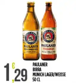 Netto Supermercati Paulaner birra munich lager/weisse offerta