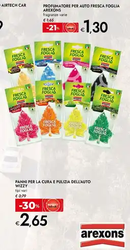 Bennet Profumatore per auto fresca foglia arexons offerta