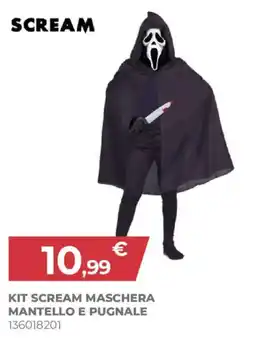 Toys Center Kit Scream maschera mantello e pugnale offerta