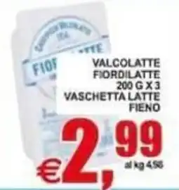Pewex Valcolatte fiordilatte vaschetta latte fieno offerta