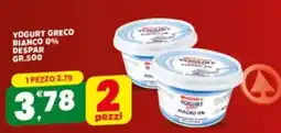 Despar Sicilia Yogurt greco bianco 0% Despar offerta