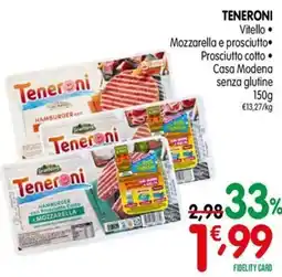 D'Ambros Teneroni Hamburger con Prosciutto Cotto + Mozzarella offerta