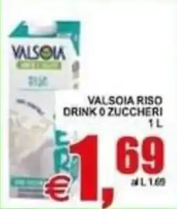 Pewex Valsòia riso drink 0 zuccheri offerta