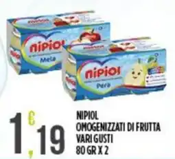 Supermercato Pollio Nipiol omogenizzati di frutta offerta