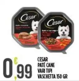 Supermercato Pollio Cesar paté cane offerta