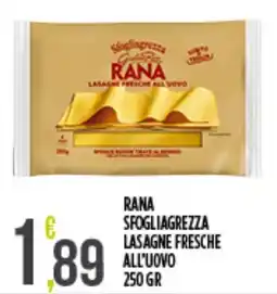 Netto Supermercati Rana sfogliagrezza lasagne fresche all'uovo offerta