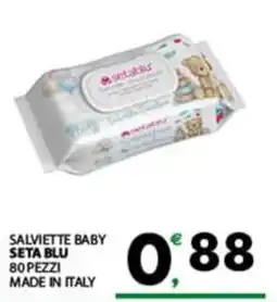 Despar Sicilia Salviette baby seta blu offerta